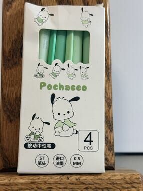 #PC-763 Pochacco Pens - 4 pk wide foam grip